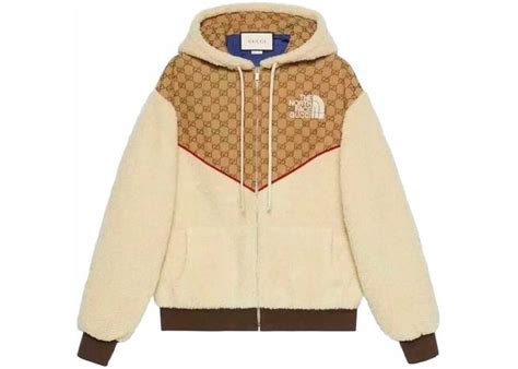 gucci canvas fleece jacket.